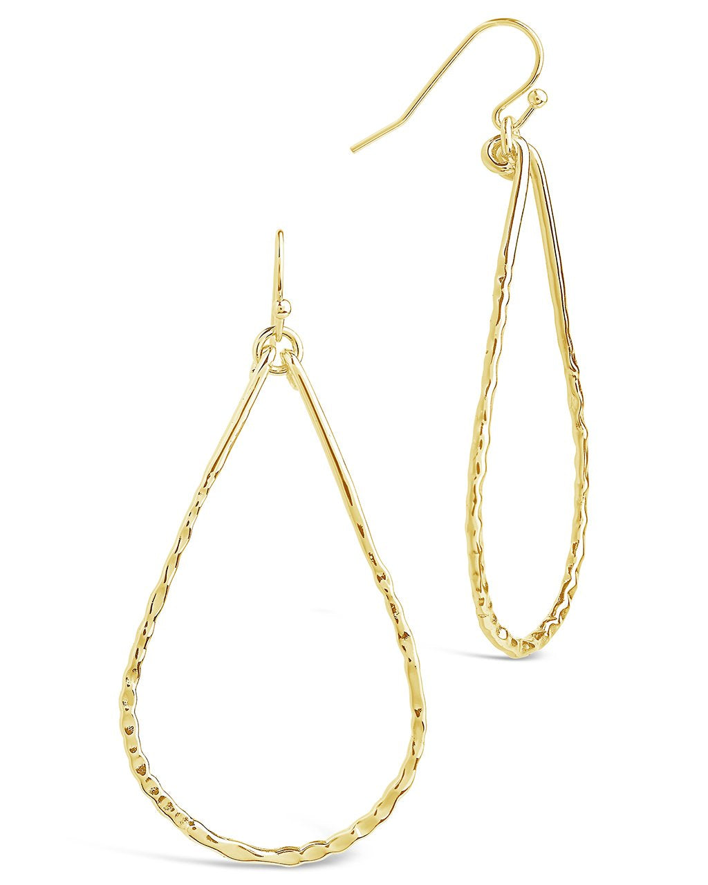 Hammered Teardrop Dangle Earrings for Women - Handmade Boho Chic Jewelry - Perfect for Parties, Weddings & Everyday Wear