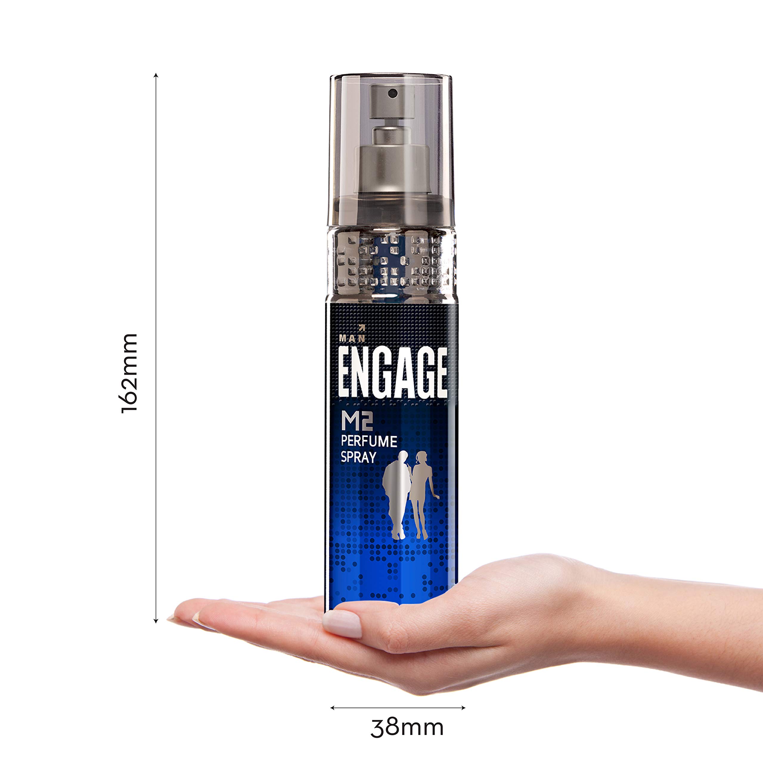 Engage M2 Men's Perfume Spray (120ml) & Engage XX3 Cologne Spray for Men (135ml) - Long Lasting Fragrance for Daily Wear, Office & Special Occasions