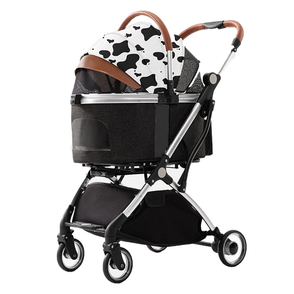 QINGXun 2-in-1 Multifunctional Pet Stroller - 4 Wheel Folding Dog & Cat Carrier for Small to Medium Pets | Perfect for Outdoor Walks, Vet Visits & Traveling with Pets
