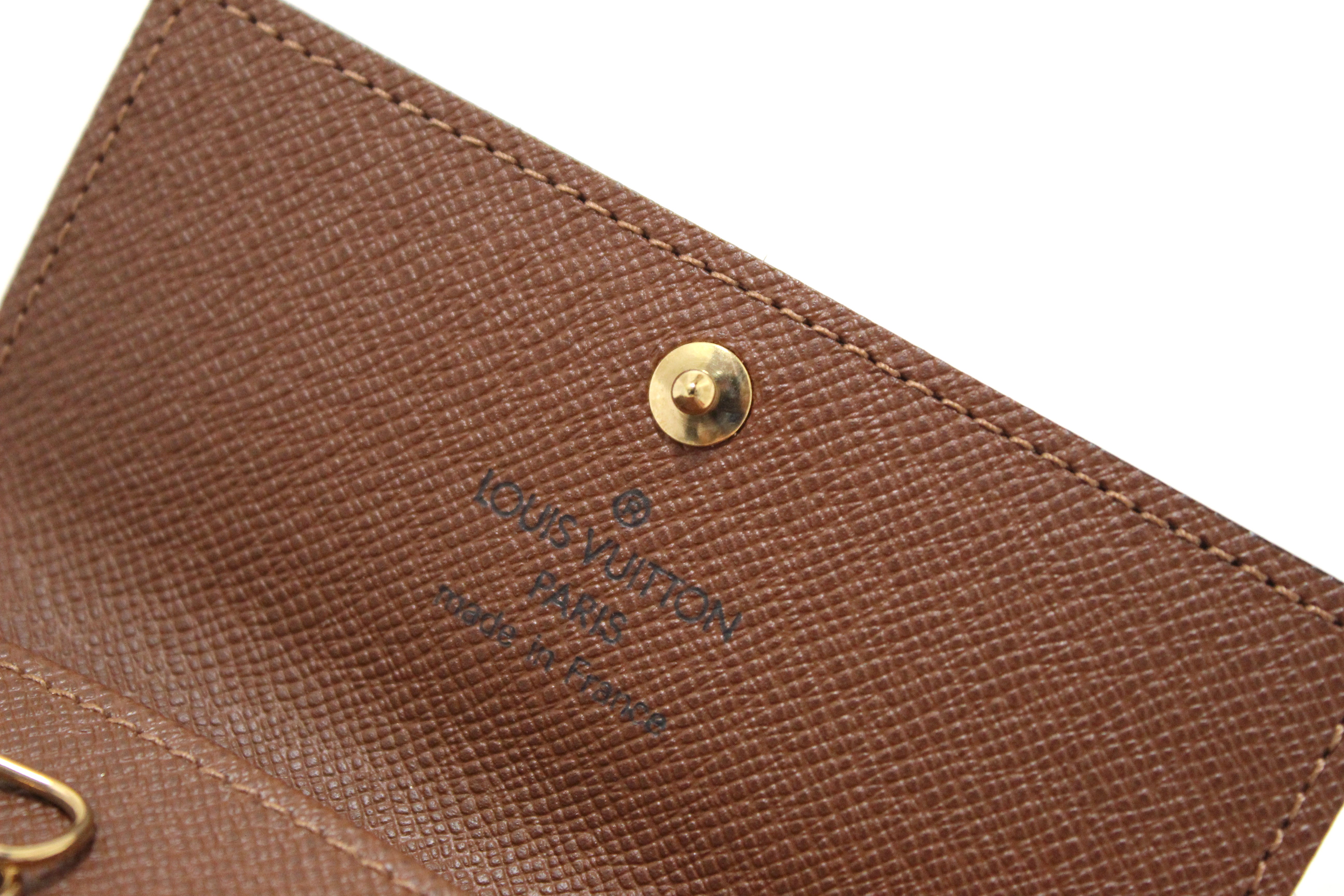 Authentic Louis Vuitton Monogram 4 Key Holder - Luxury Leather Key Organizer for Women & Men - Perfect for Home, Office & Travel Accessories