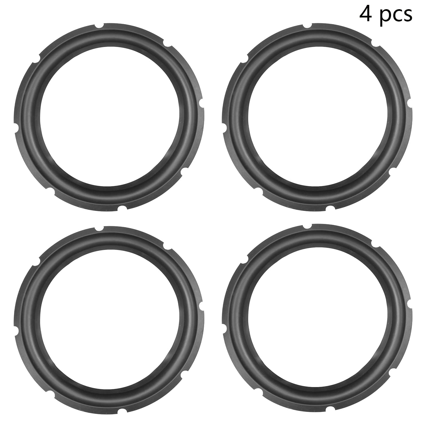 Fielect 10-Inch (245mm) Speaker Rubber Edge Surround Rings - 4 Pack Replacement Parts for Speaker Repair & DIY Projects - Perfect for Home Theater, Car Audio, and Studio Speaker Systems