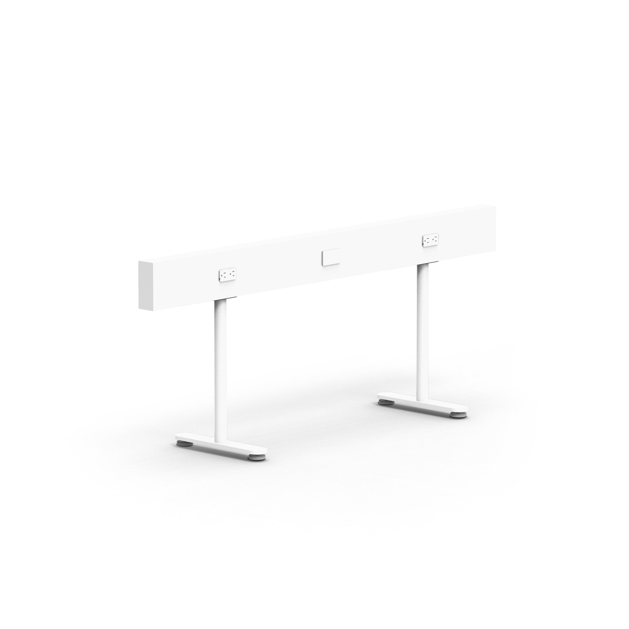 Boom Power Rail with Round Legs - Heavy Duty Metal Support for DIY Furniture, Shelving, and Industrial Use - Perfect for Home, Office, and Workshop Projects