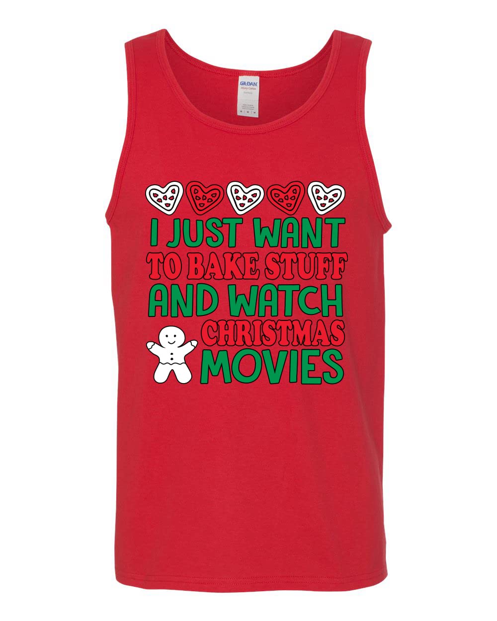 Funny Christmas Baking Graphic Tank Top for Men - Perfect for Holiday Baking & Watching Christmas Movies