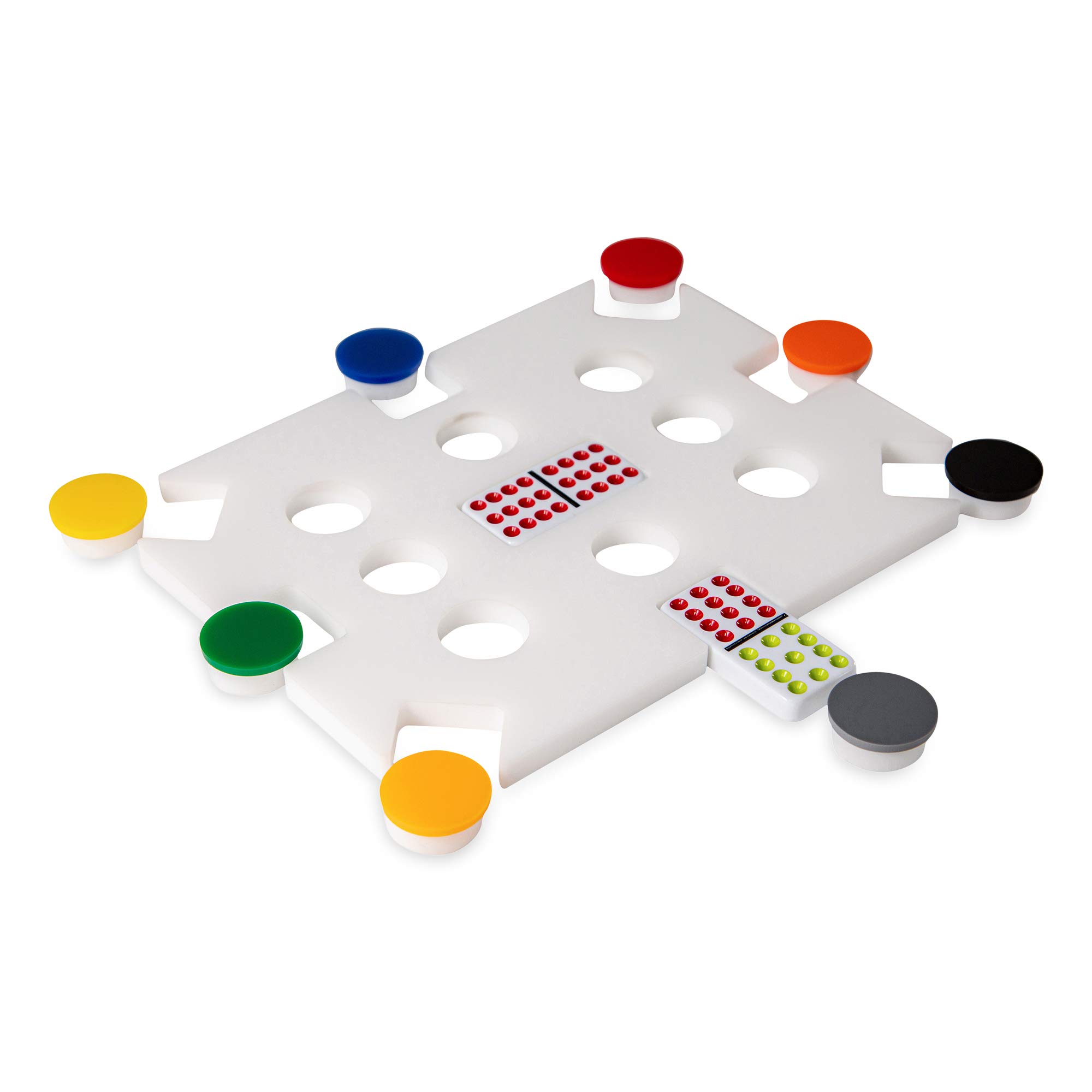 Premium Mexican Train Dominoes Set - Double 12 Acrylic Dominoes with Modern Design for Adults, Family Game Night & Parties (White) - Perfect for Game Nights, Family Gatherings, and Social Events