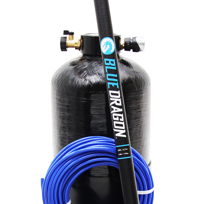 Blue Dragon Water Fed & DI Tank Starter Kit - Black | Professional Window Cleaning System for Home & Commercial Use