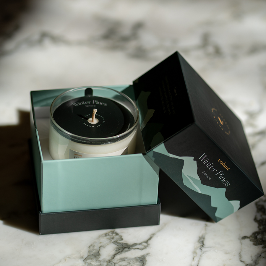 Winter Pines Scented Candle - Natural Soy Wax, Long-Lasting Fragrance for Home, Office & Holiday Decor | Perfect for Christmas Gifts & Cozy Evenings