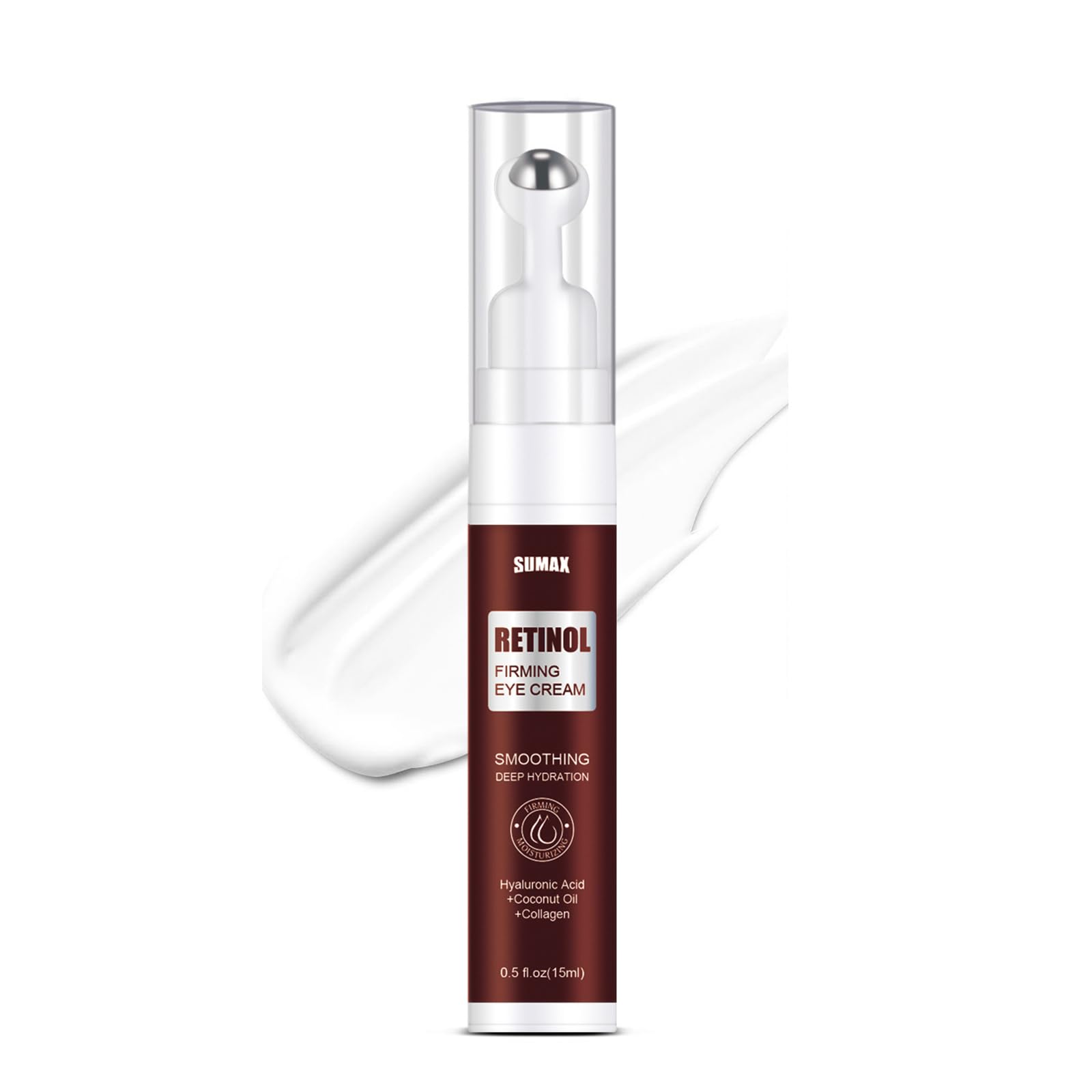 Retinol Firming Under Eye Cream - Anti Aging Eye Serum Stick for Dark Circles, Puffiness & Wrinkles - Daily Wrinkle Treatment with Collagen - Perfect for Night Routine & Travel Skincare