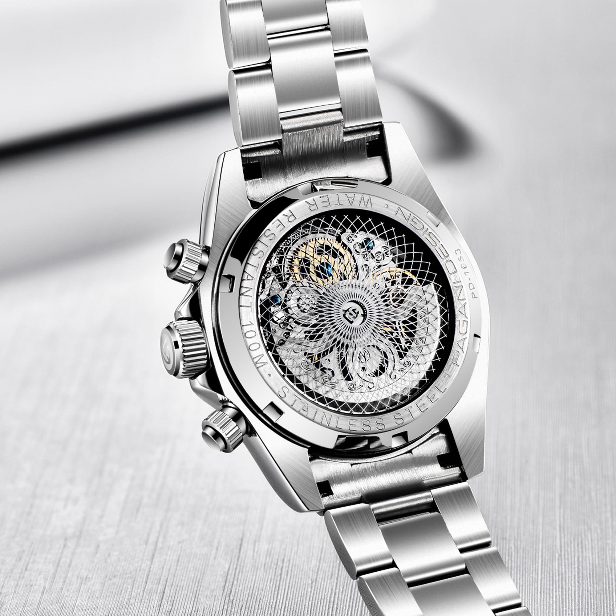 Pagani Skeleton Mechanical Watch for Men - Waterproof Luxury Timepiece for Business & Formal Wear