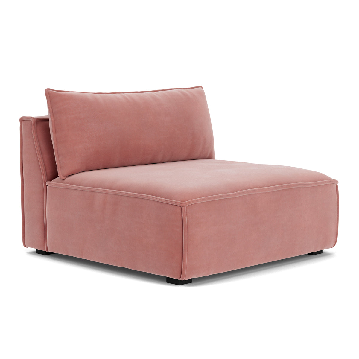 Daphne Velvet 1 Seater Modular Sofa (Armless) - Modern Living Room Furniture for Small Spaces & Apartments