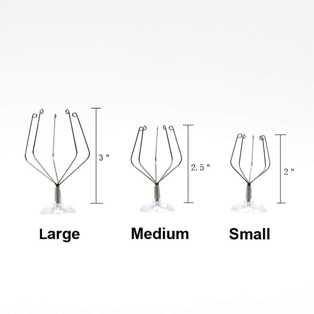 10 Pack Vertical Air Plant Holders with Suction Cups - Stainless Steel Tillandsia Planters for Window Display - Unique Air Plant Containers for Home & Office Decor - Perfect for DIY Tillandsia Art & Wall Decor