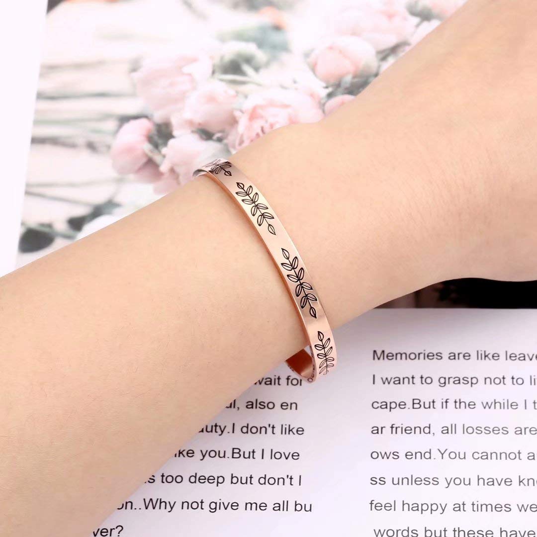 Inspirational Quote Bracelets for Women & Girls - Motivational Mantra Jewelry Gifts for Best Friend, Mom, Daughter, Sister (Birthday, Mother's Day Gift in Gift Box) | Perfect for Daily Wear, Special Occasions & Thoughtful Gifting