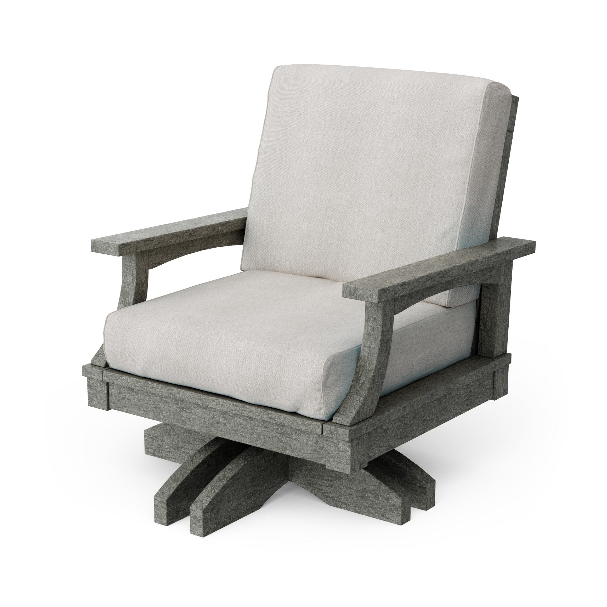 Heritage Deep Seating Swivel Chair - 360° Rotating Patio Lounge Chair with Cushions, Weather-Resistant Outdoor Furniture for Garden, Poolside & Backyard Relaxation