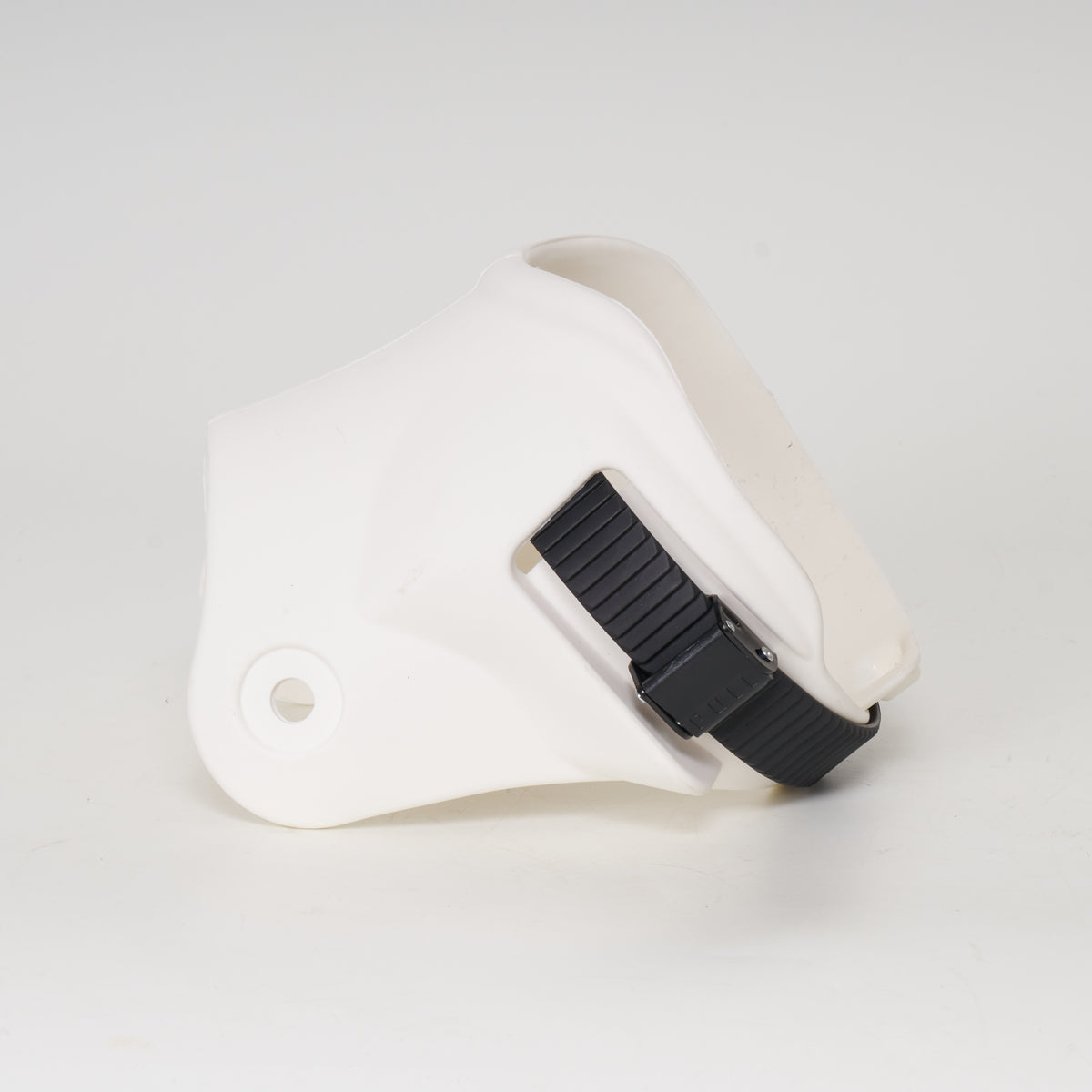 Men's V-Cut Razor Cuffs - White Leather with Black Buckle - Perfect for Formal Events, Weddings & Business Attire