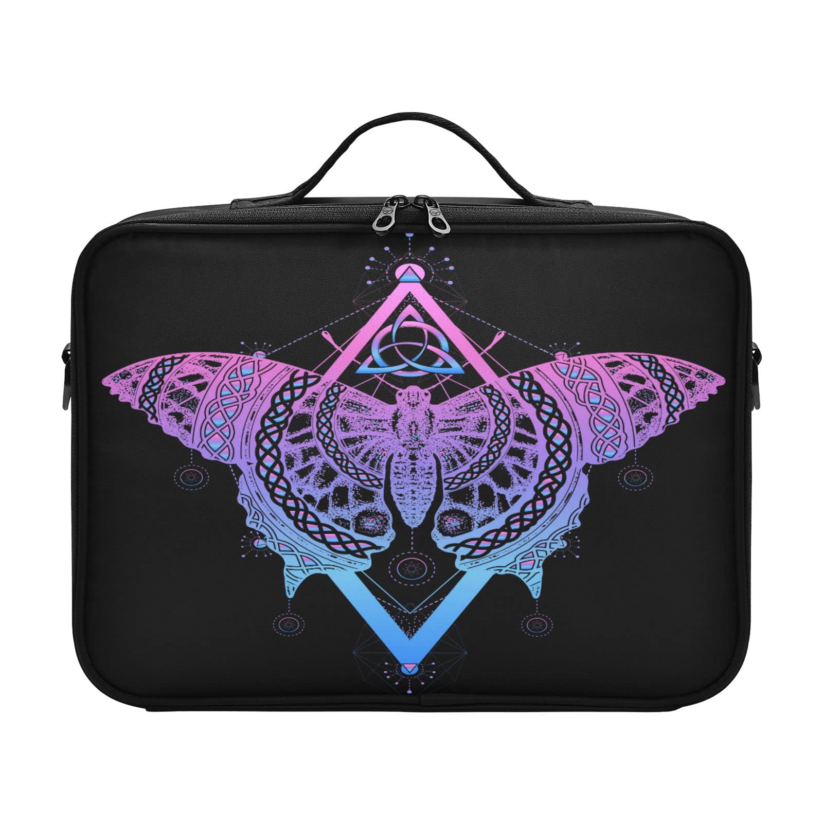 **Moyyo Butterfly Travel Makeup Bag for Women - Professional Cosmetic Organizer & Portable Train Case - Perfect for Travel, Home, and Salon Use**