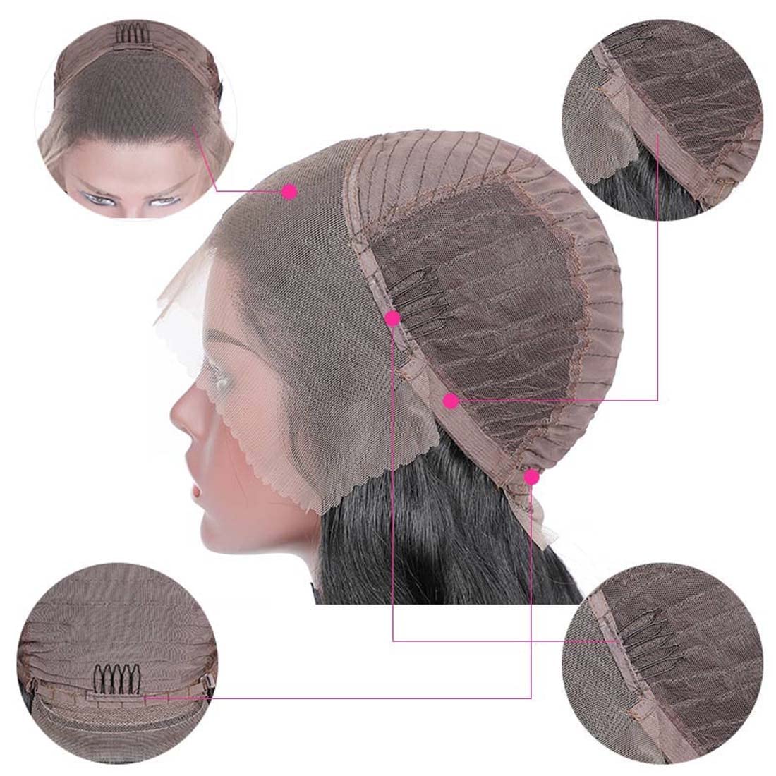 Beauty Forever Kinky Straight Lace Front Wigs Human Hair - Yaki Straight 13x4 Lace Frontal Wig Brazilian Human Hair for Women | Pre-Plucked with Baby Hair, 150% Density, Natural Color, 16 Inch | Perfect for Daily Wear, Cosplay, and Special Occasions