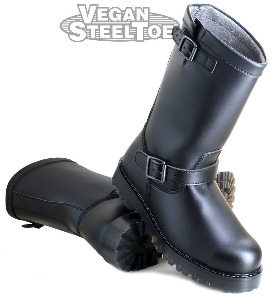 Vegan Leather Engineer Boots for Men & Women - Durable & Stylish Vegan Work Boots - Perfect for Motorcycle Riding, Workwear & Outdoor Activities