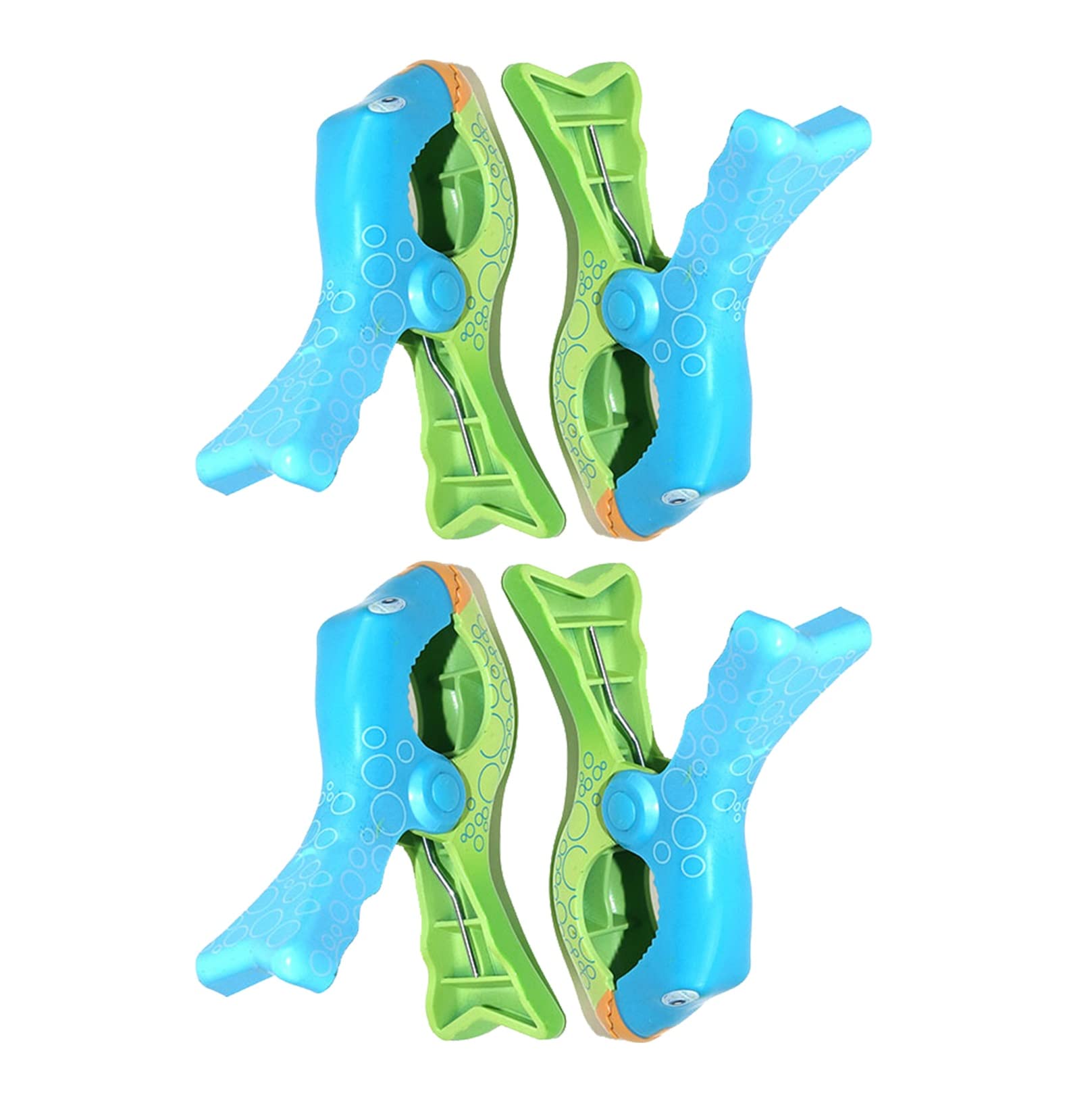 Funny Fish Beach Towel Clips - 4 Pack Sandproof Towel Clips for Pool, Chair, Patio & Beach - Secure Swimwear, Blankets & Clothes - Cute Summer Accessories for Vacation & Outdoor Activities