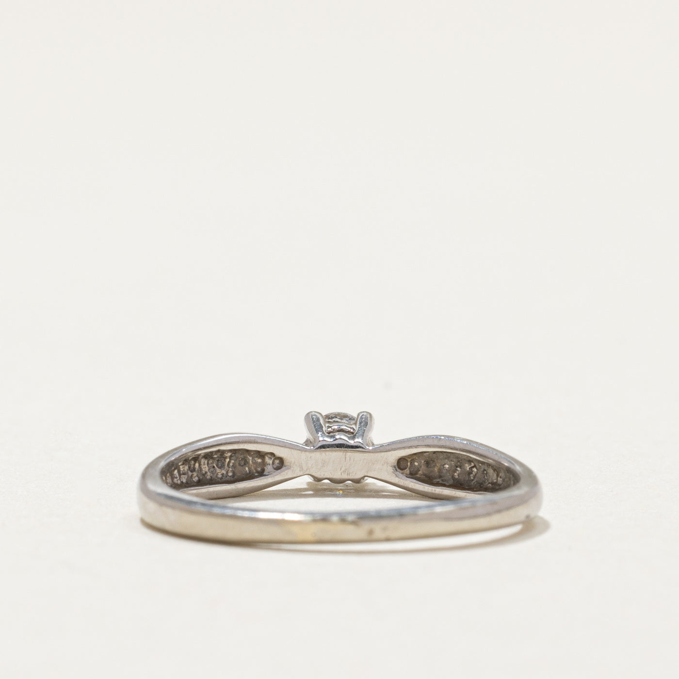 0.10ct Solitaire Diamond Reverse Tapered Ring - Size 4.75 | Elegant Wedding Band, Anniversary Gift & Everyday Jewelry for Women