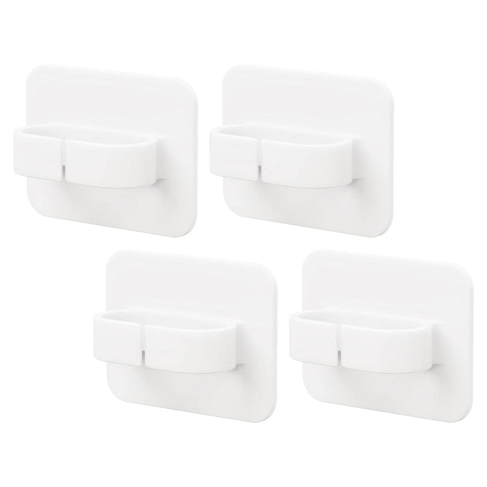 PATKAW 4-Pack Heavy Duty Wall Mount Spray Bottle Hangers - Chemical Resistant Cleaning Supply Organizer with Storage Hooks for Kitchen, Bathroom & Garage - Perfect for Mops, Brooms & Cleaning Tools Organization