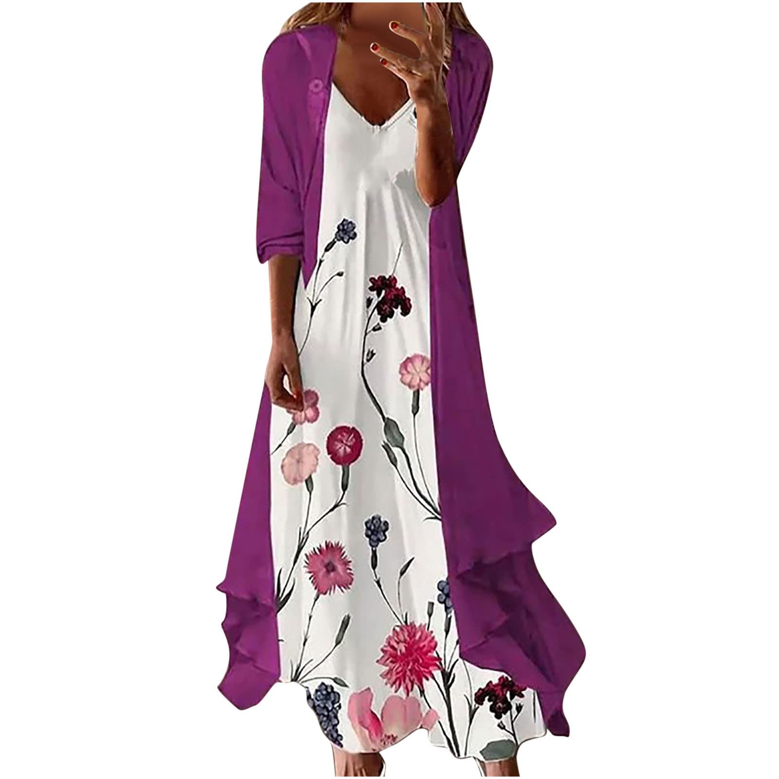 Women's Cotton Casual Summer Swing Dress - Knee Length Flowy Dress for Outdoors, Beach, and Everyday Wear