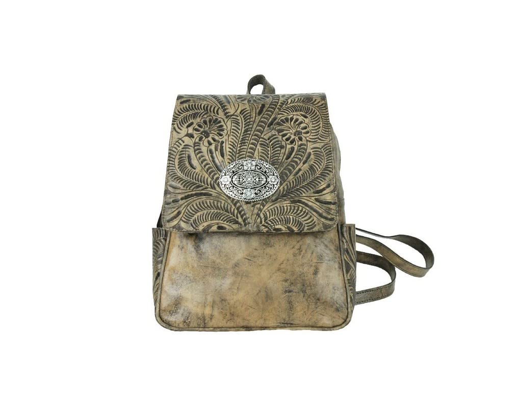 American West Leather Lariats & Lace Backpack Purse for Women - Stylish Western Cowgirl Handbag for Daily Use, Travel & Outdoor Adventures