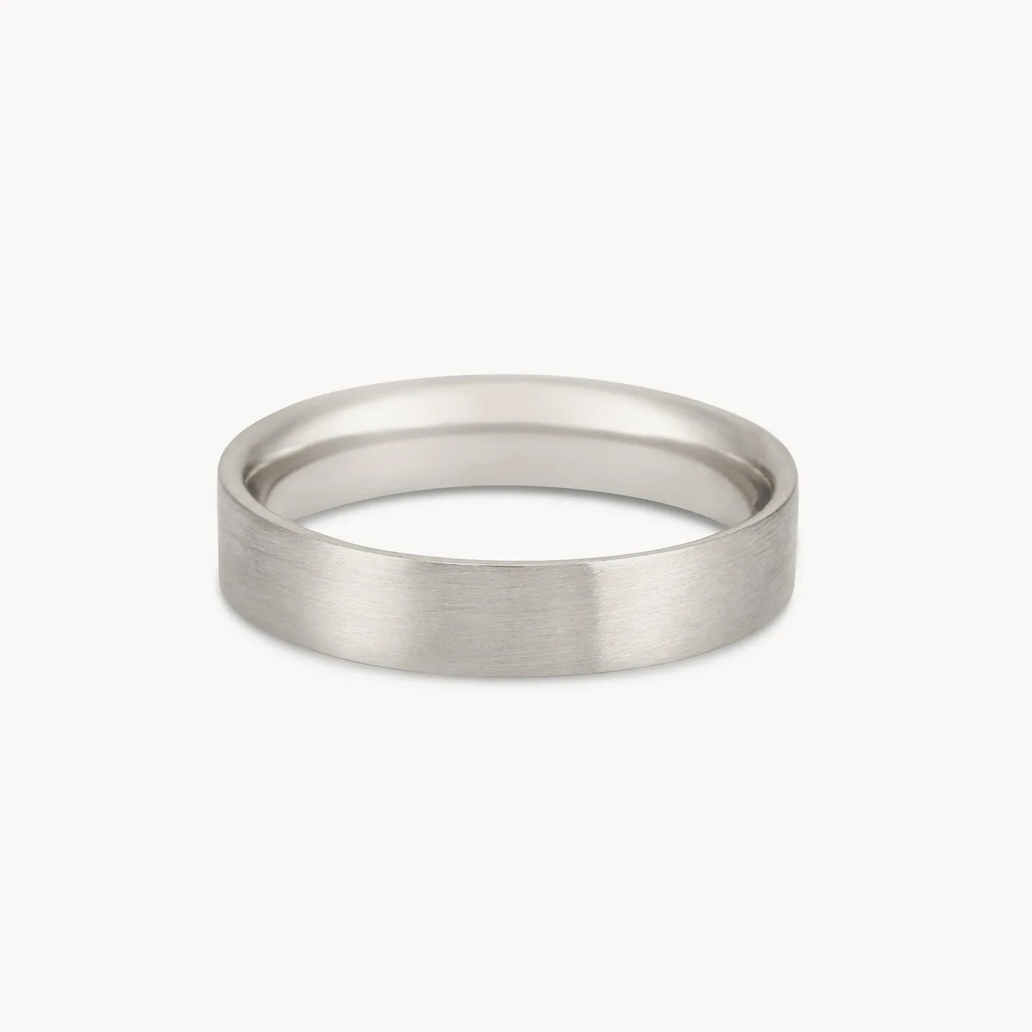 14K White Gold Brushed Everlast Band Ring - Elegant & Durable Jewelry for Men & Women | Perfect for Weddings, Anniversaries & Everyday Wear