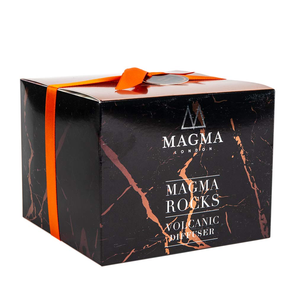 Lava Stone Essential Oil Diffuser - Natural Volcanic Rock Aromatherapy Diffuser for Home & Office - Long-Lasting Organic Aroma Stones by Magma London - Perfect for Meditation, Yoga, and Stress Relief