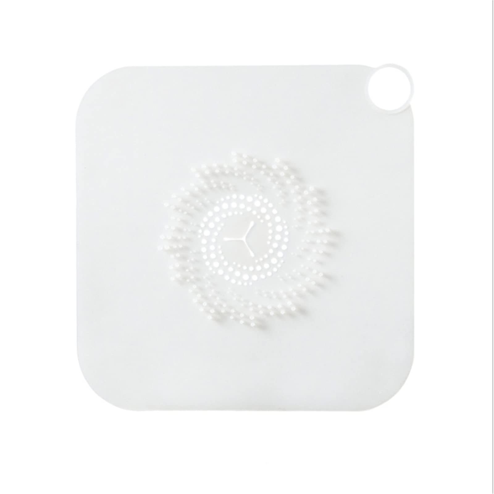 Premium Silicone Shower Drain Hair Catcher - Bathroom & Kitchen Sink Drain Cover with Strong Suction, White Bathtub Hair Trap for Hair Clog Prevention | Perfect for Showers, Sinks, and Bathroom Drains