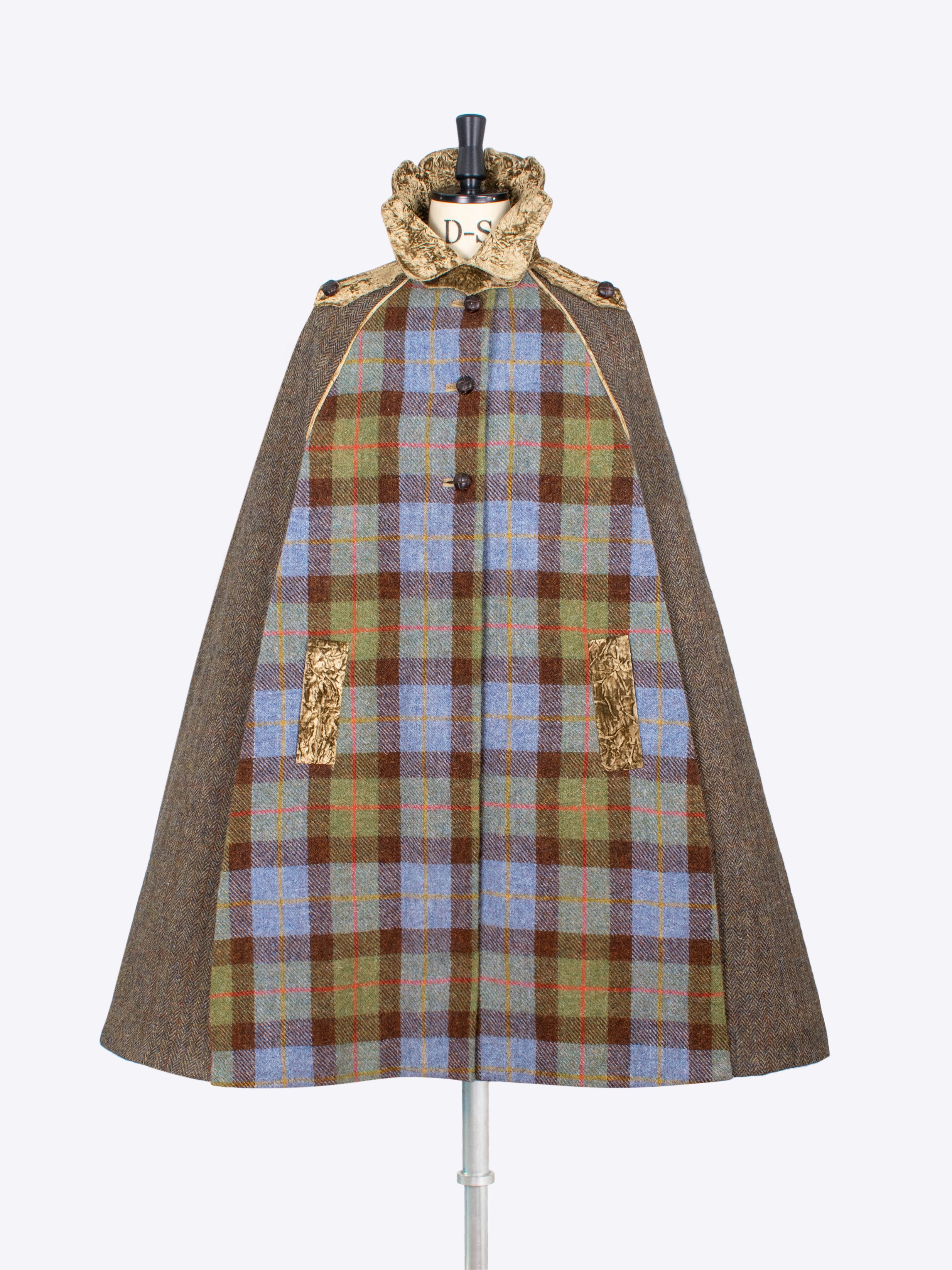 Elegant Scallop Collar Cape in MacLeod & Moss Green - Perfect for Weddings, Evening Events & Vintage Fashion