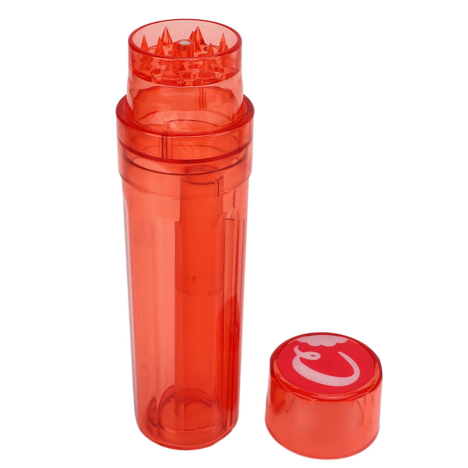 Premium ABS Spice Grinder with Transparent Design - Easy to Use Herb Grinder for Kitchen, Cooking & Baking (Red) | Perfect for Grinding Herbs, Spices, and Seasonings at Home