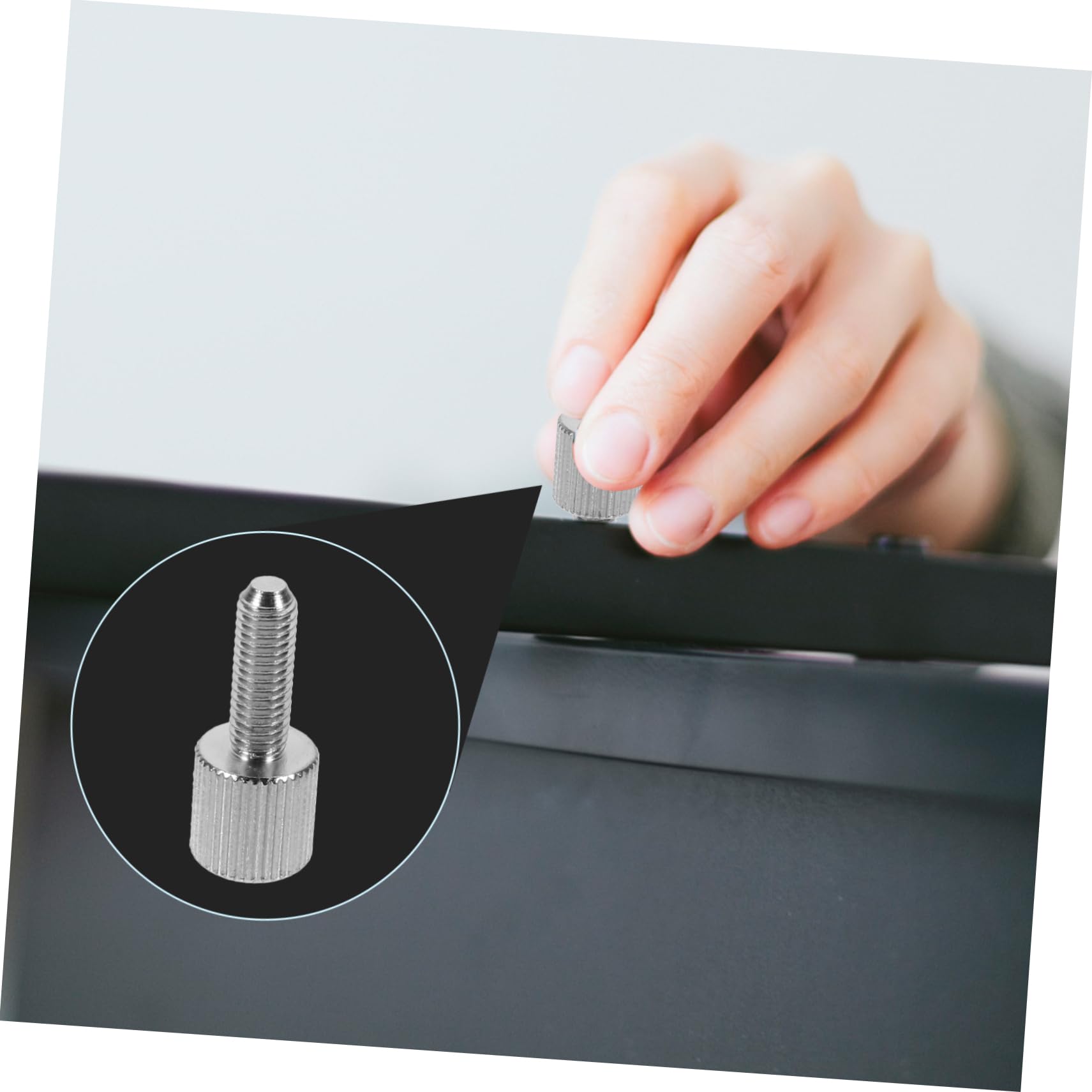 Uonlytech 20pcs Computer Case Thumb Screws - Nickel-Plated Iron Thumbscrews for PC Case, Motherboard & RGB Lighting Installation - Perfect for Gaming PC Builds & Computer Upgrades