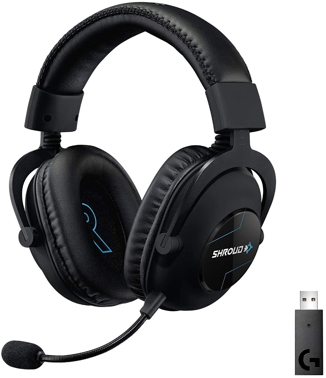 Logitech G PRO X Wireless Lightspeed Gaming Headset - Shroud Edition (Black) | Pro-Grade Audio for PC, PS5, Xbox | Noise-Cancelling Mic for Competitive Esports & Streaming