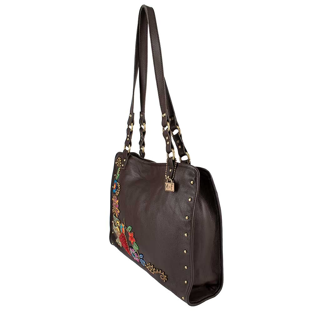 Mary Frances Mix it Up Leather Tote Bag - Stylish Multi-Color Handbag for Women | Perfect for Work, Travel & Everyday Use