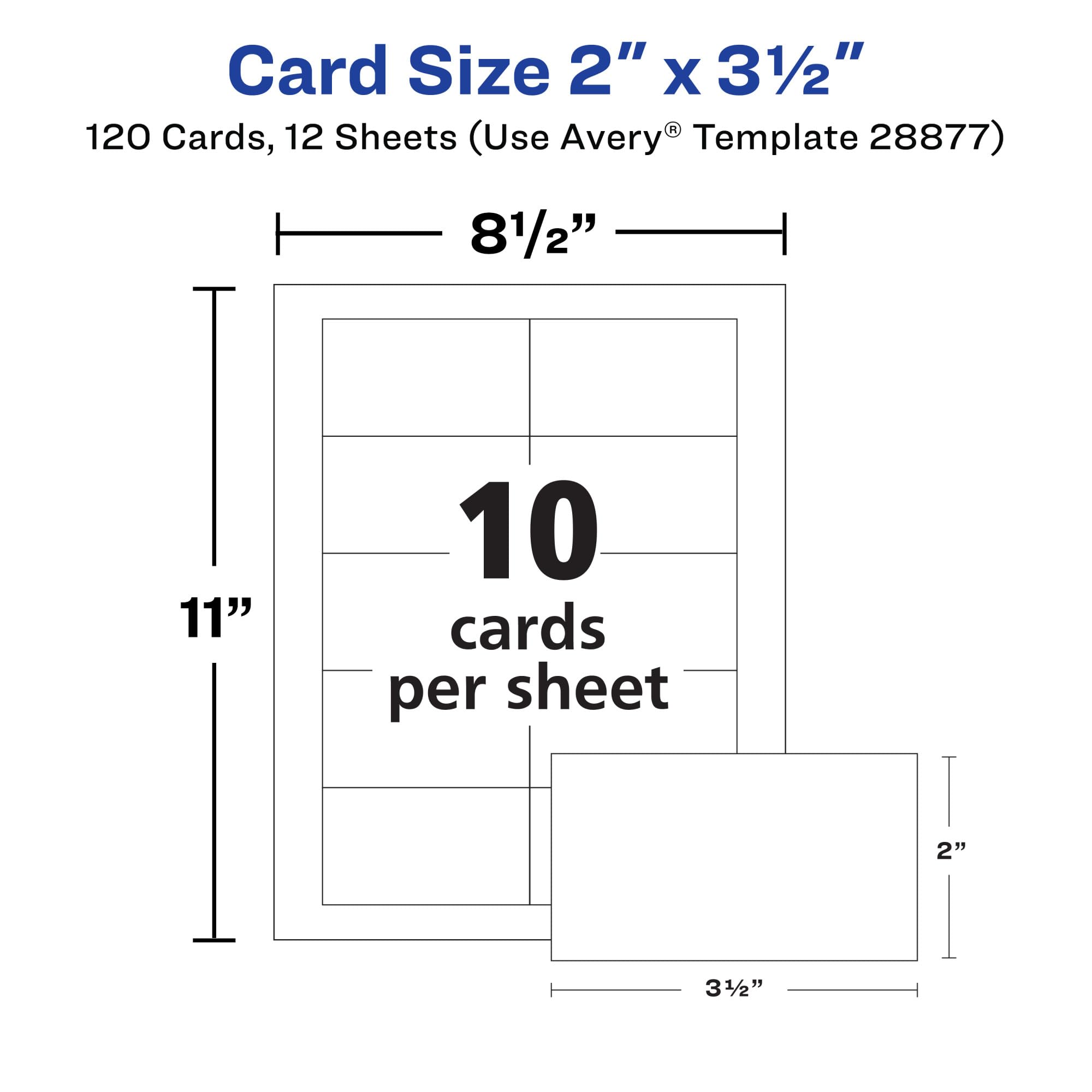 Avery Clean Edge Printable Business Cards with Sure Feed Technology, 2