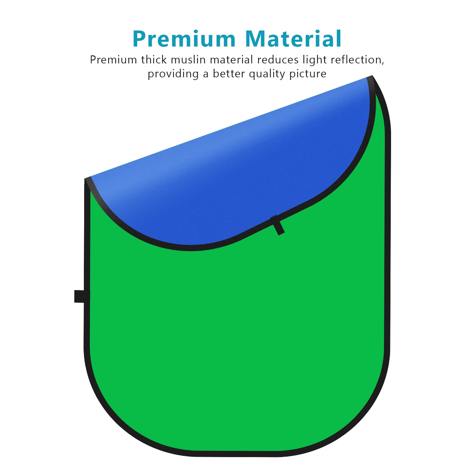 NEEWER 5x7ft / 1.5x2m 2-in-1 Collapsible Photo Backdrop - Blue & Green Chromakey Background for Photography, Video Shooting, YouTube Studio & Live Streaming