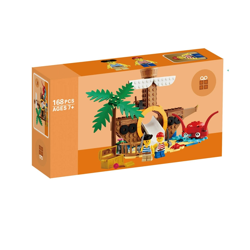 168 Pcs Pirate Ship Playground Set - Kids Outdoor Play Equipment for Backyard, Park & Beach Adventures - Perfect for Imaginative Play & Social Development