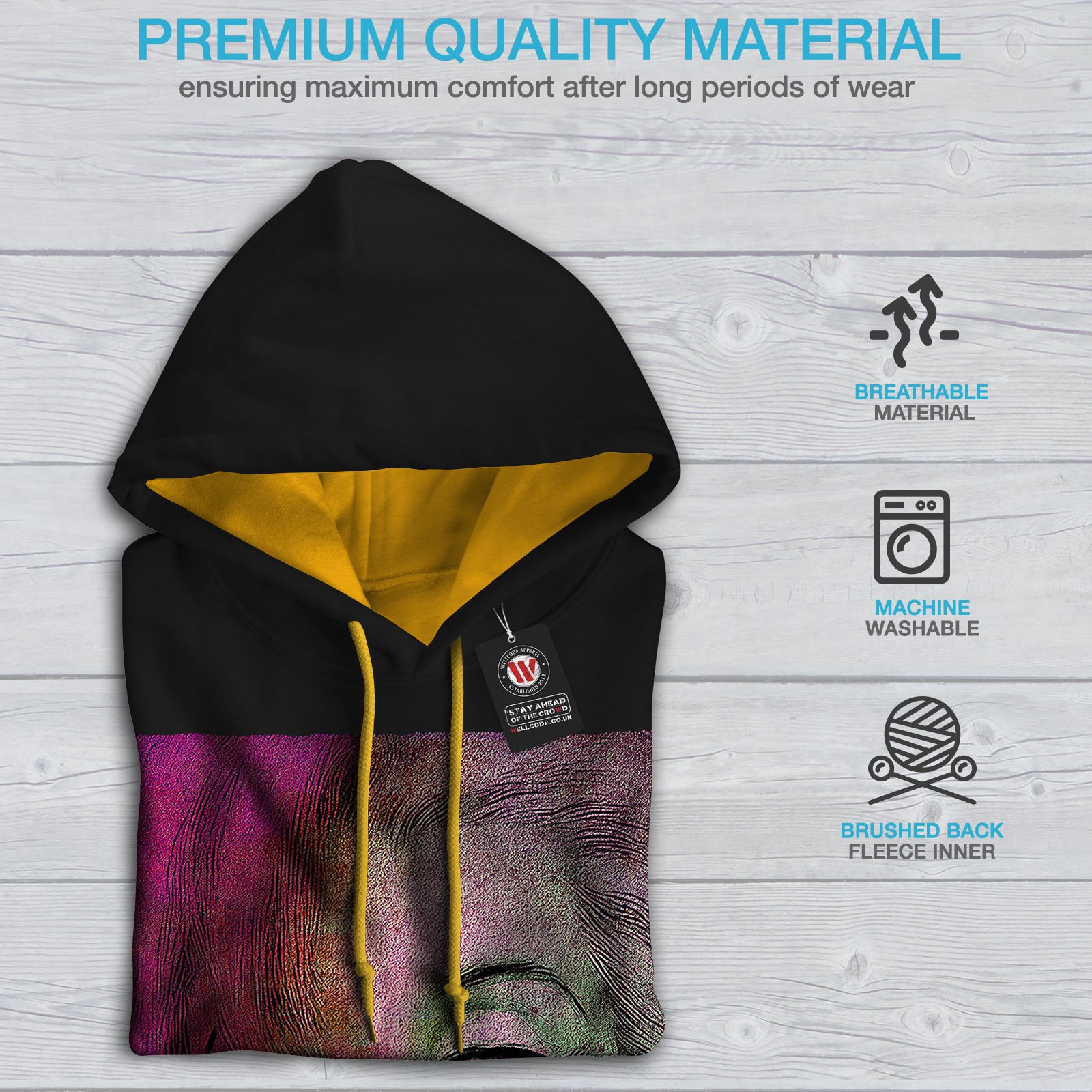 Wellcoda Marilyn Hot Men's & Women's Contrast Hoodie - Stylish Unisex Pullover with Hood for Casual Wear & Street Fashion