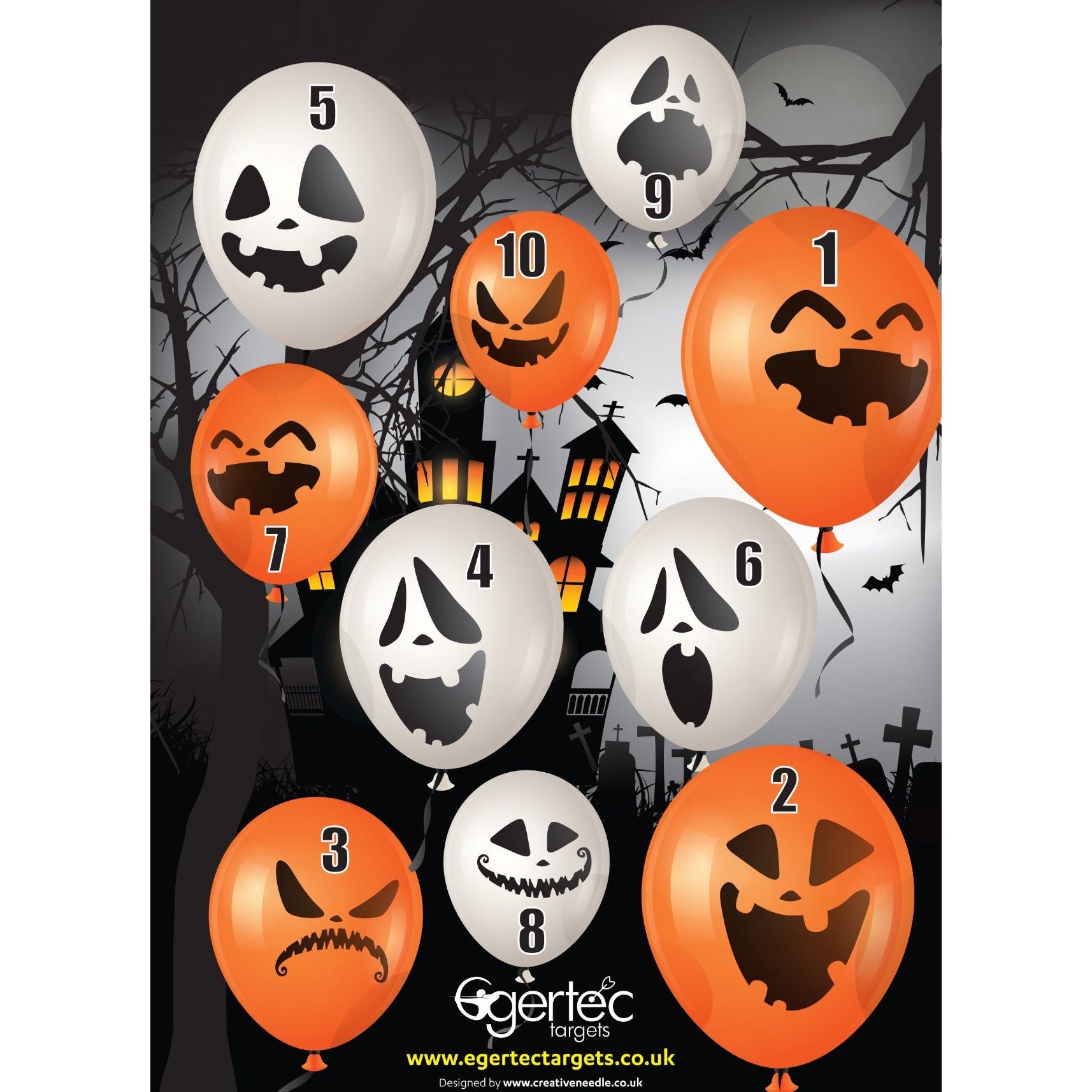 Halloween Target Faces - Scary & Fun Masks for Trick or Treating, Cosplay & Halloween Parties