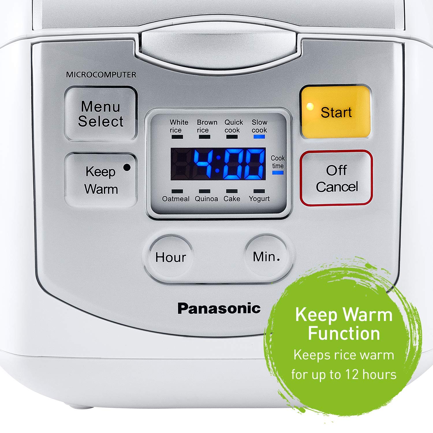 Panasonic SR-ZC075K 4-Cup (Uncooked) White Rice Cooker & Multi-Cooker - Perfect for Small Kitchens, Dorms & Office Use