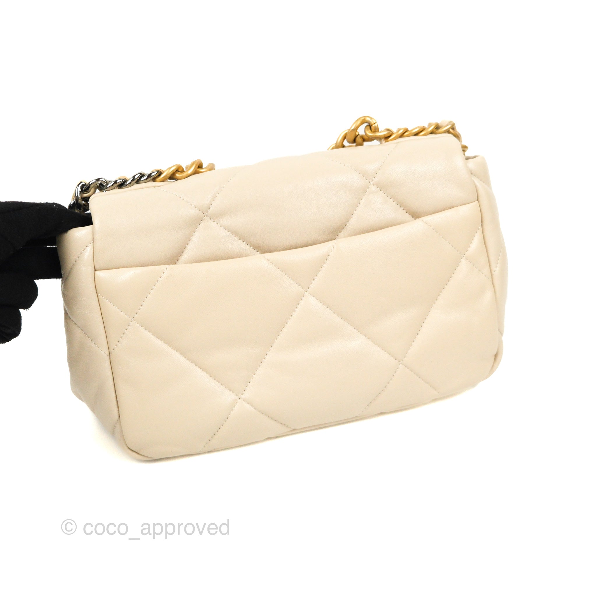 Chanel 19 Small Handbag in Ivory Beige with Mixed Hardware - Luxury Crossbody Bag for Women, Perfect for Everyday Use & Special Occasions