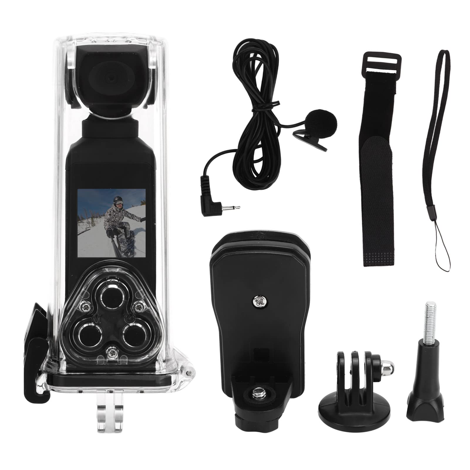 4K HD Pocket Action Camera with 270° Rotatable Lens & Anti-Shaking - Compact Waterproof Video Camera for Outdoor Sports, Riding, Diving, Vlogging & Adventure Shooting