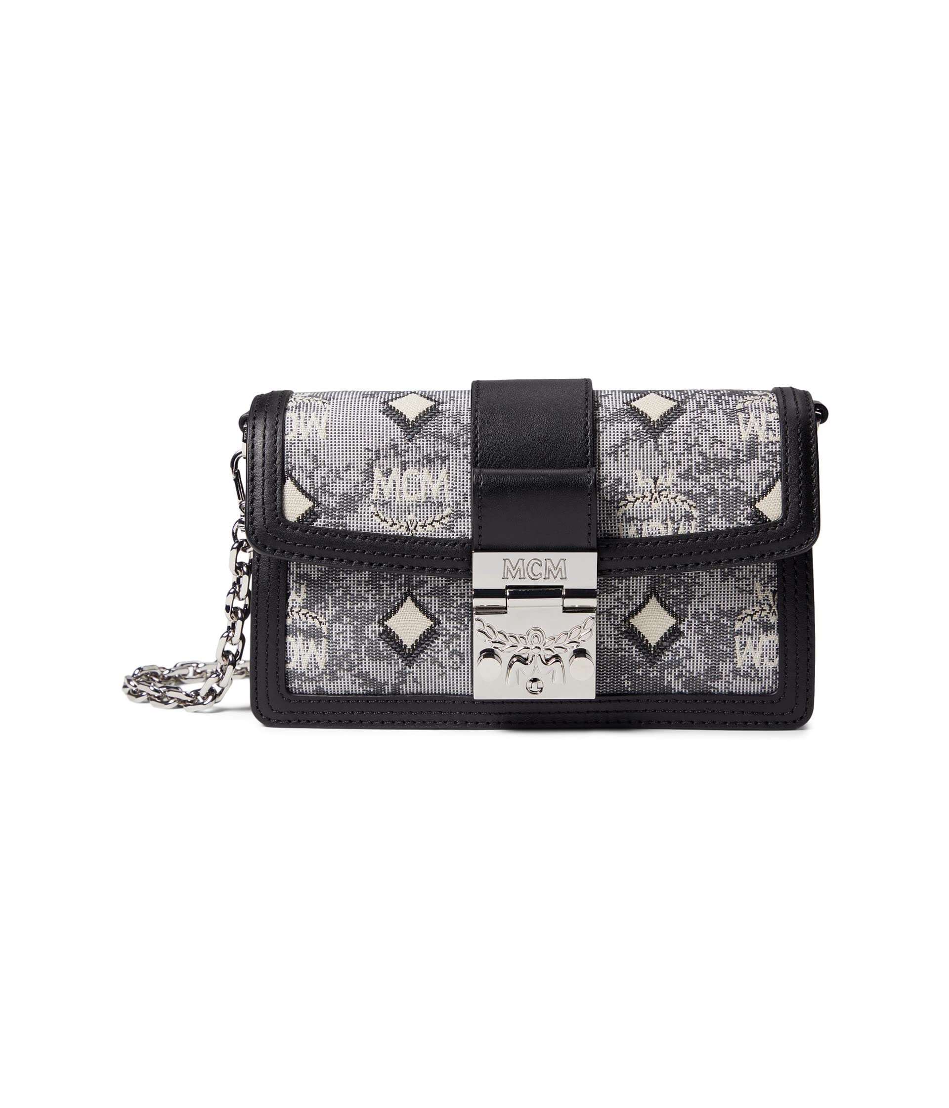 MCM Gretl Vintage Monogram Jacquard Crossbody Mini Bag - Luxury Designer Shoulder Purse for Women | Perfect for Date Night, Travel & Everyday Use