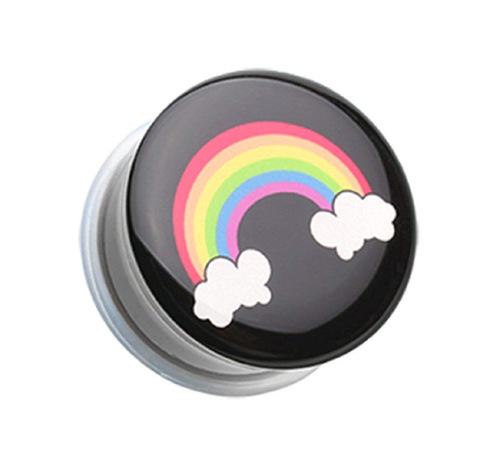 Rainbow Cloud Ear Gauge Plug - Stretching Jewelry for Parties & Festivals