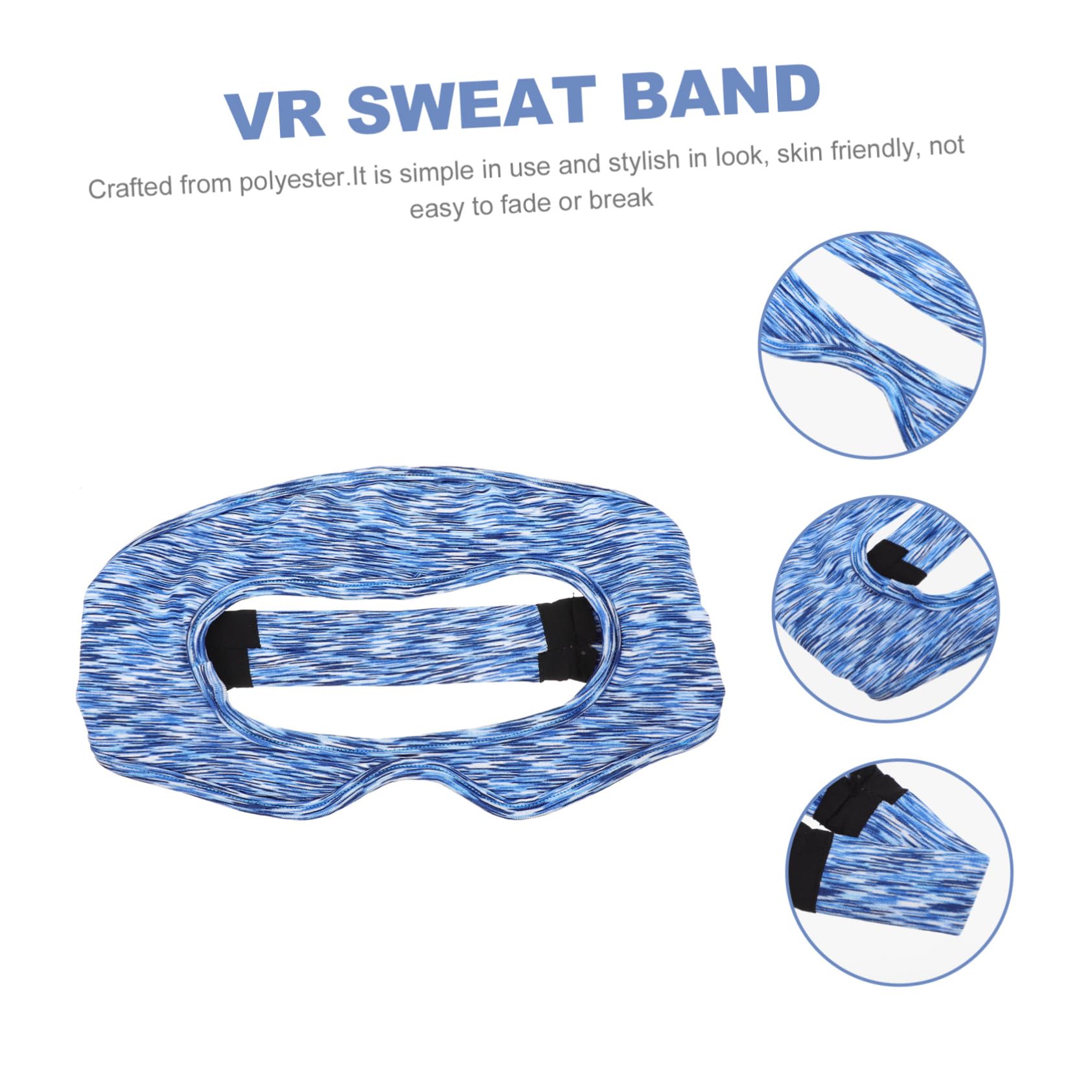 PHENOFICE VR Glasses Protector, VR Headset Sweatband & Sleep Mask - Soft White Striped Design for Long Gaming & Relaxation Sessions - Perfect for Oculus Quest, PlayStation VR & Meditation