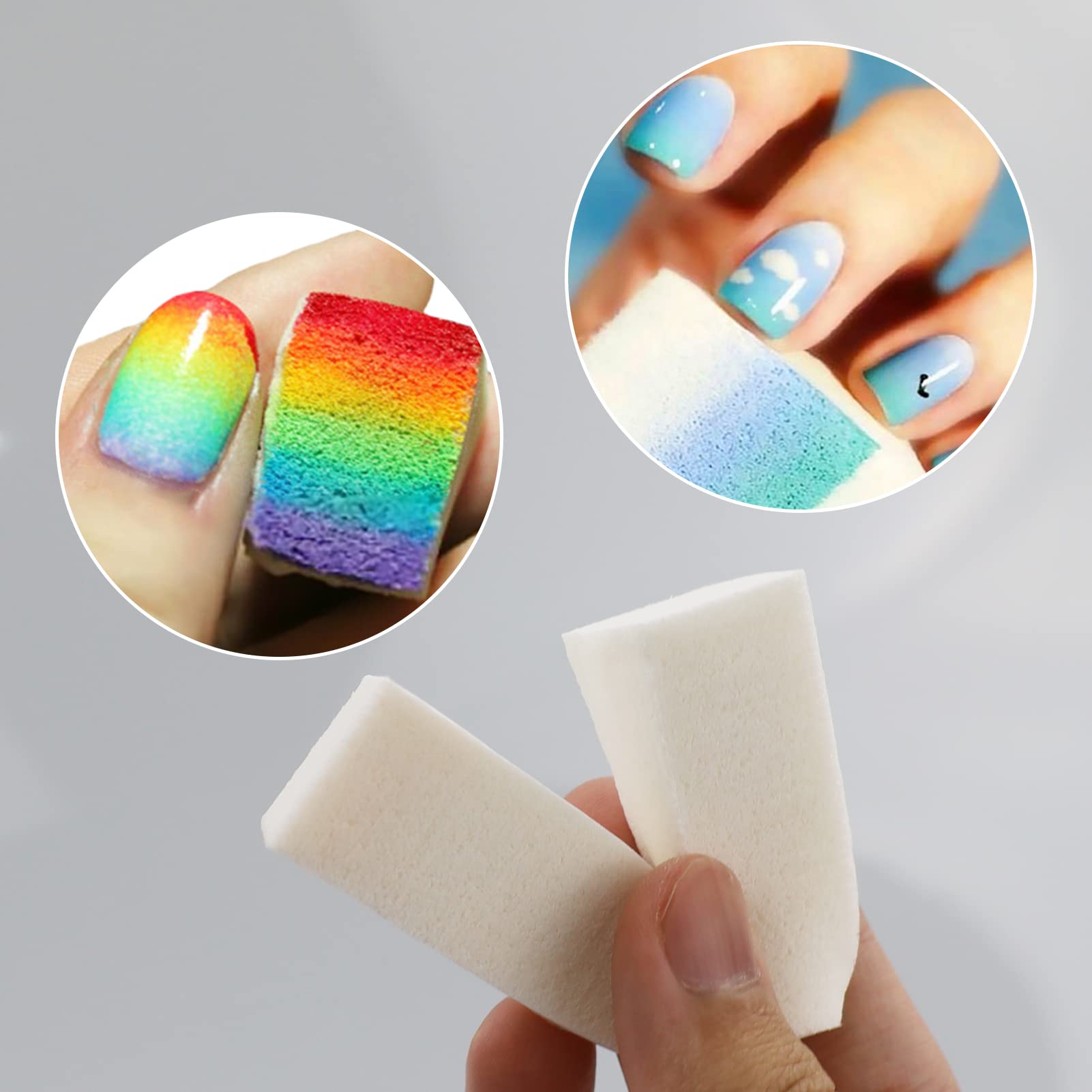 24 Pcs Nail Art Sponges - Triangle Makeup Wedges for Foundation Blending, Cosmetic Sponge Applicators - Perfect for Nail Polish, Makeup Application & Beauty Tools (Home Salon & Professional Use)