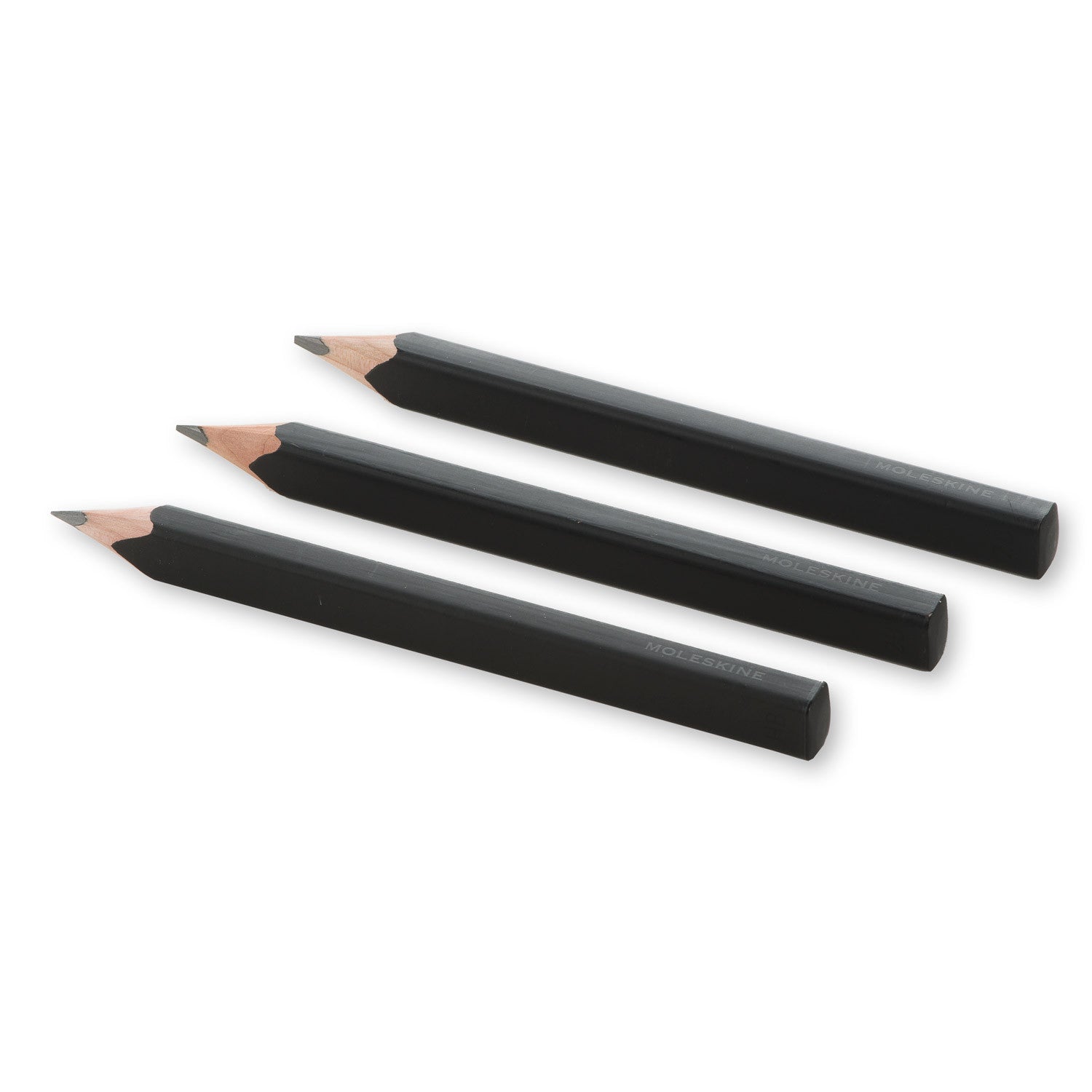 Premium Moleskine Graphite Pencils - Set of 3 for Sketching, Writing & Note Taking - Ideal for Artists, Students & Professionals