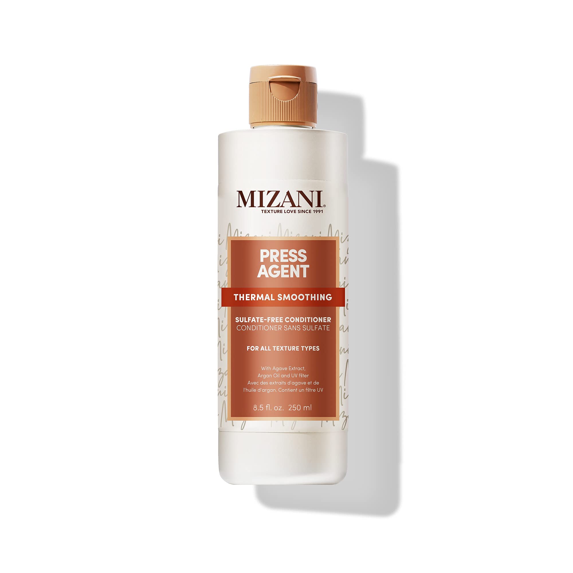 MIZANI Press Agent Sulfate-Free Conditioner for Heat Styling & Humidity Protection - Detangling Hair Treatment with Argan Oil for Blowouts, Silk Press & Thermal Smoothing | Perfect for Salon Styling & Frizz Control at Home