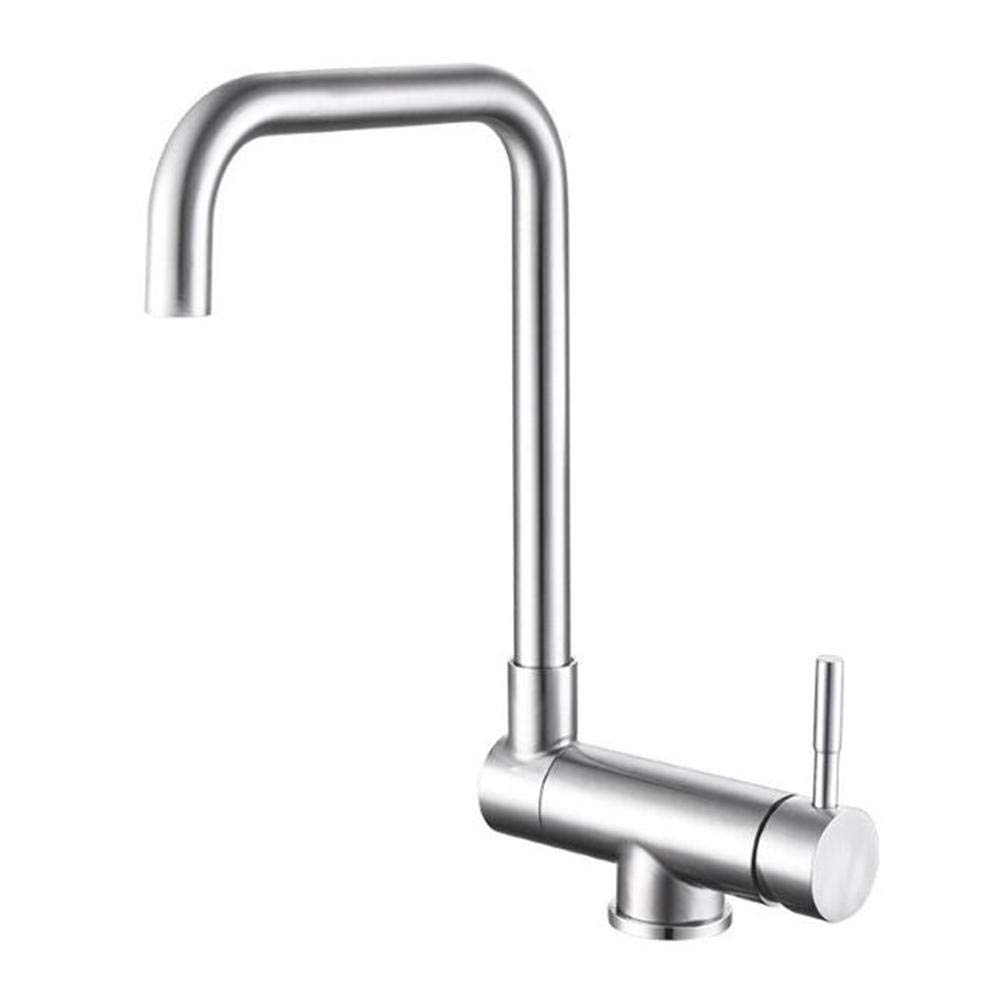 Foldable 304 Stainless Steel Kitchen Sink Faucet - Single Hole Hot & Cold Water Rotating Faucet for Inner Window Installation | Perfect for Small Kitchens, RVs, and Tiny Homes