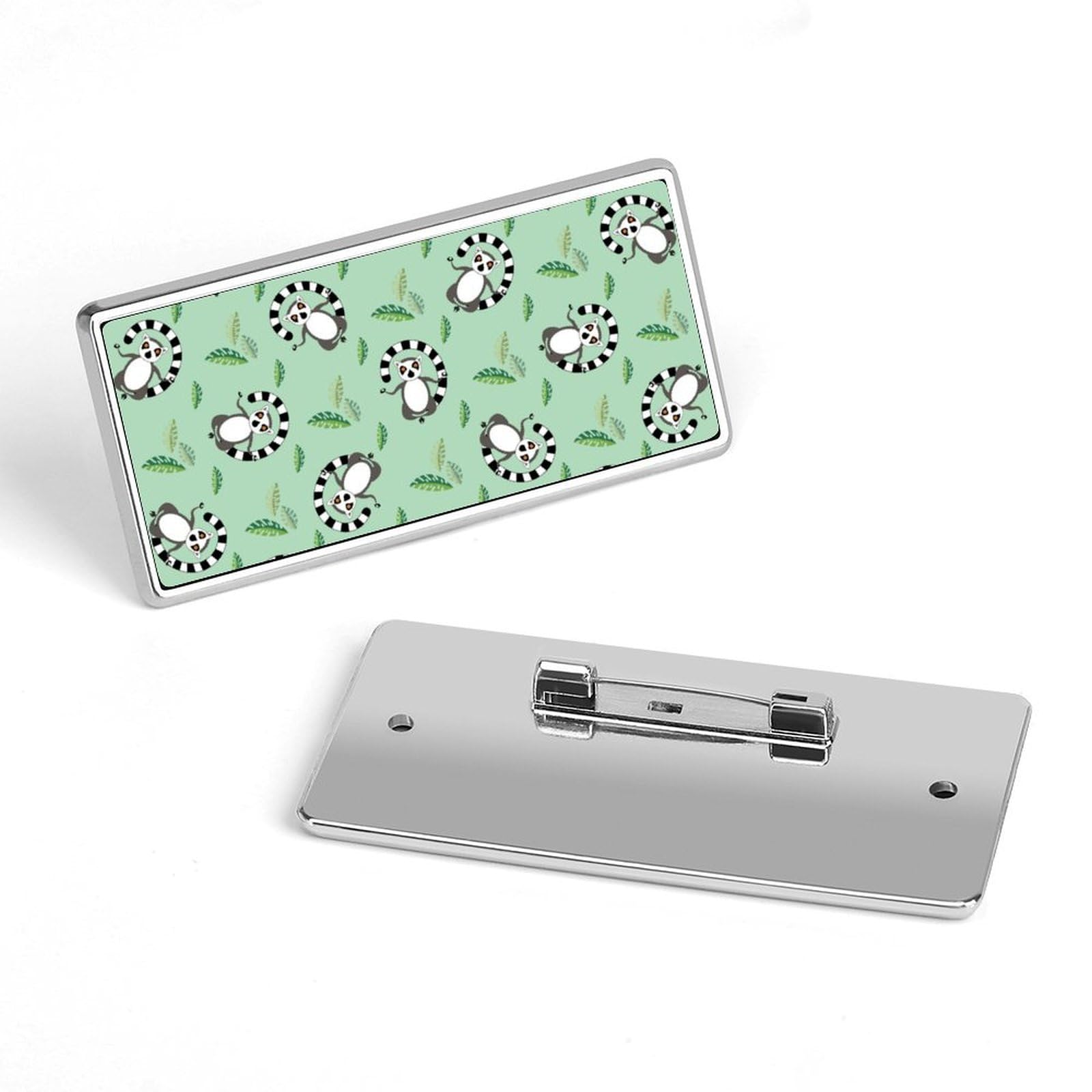 Stylish Ring-Tailed Lemur Fashion ID Name Tag - 2.8