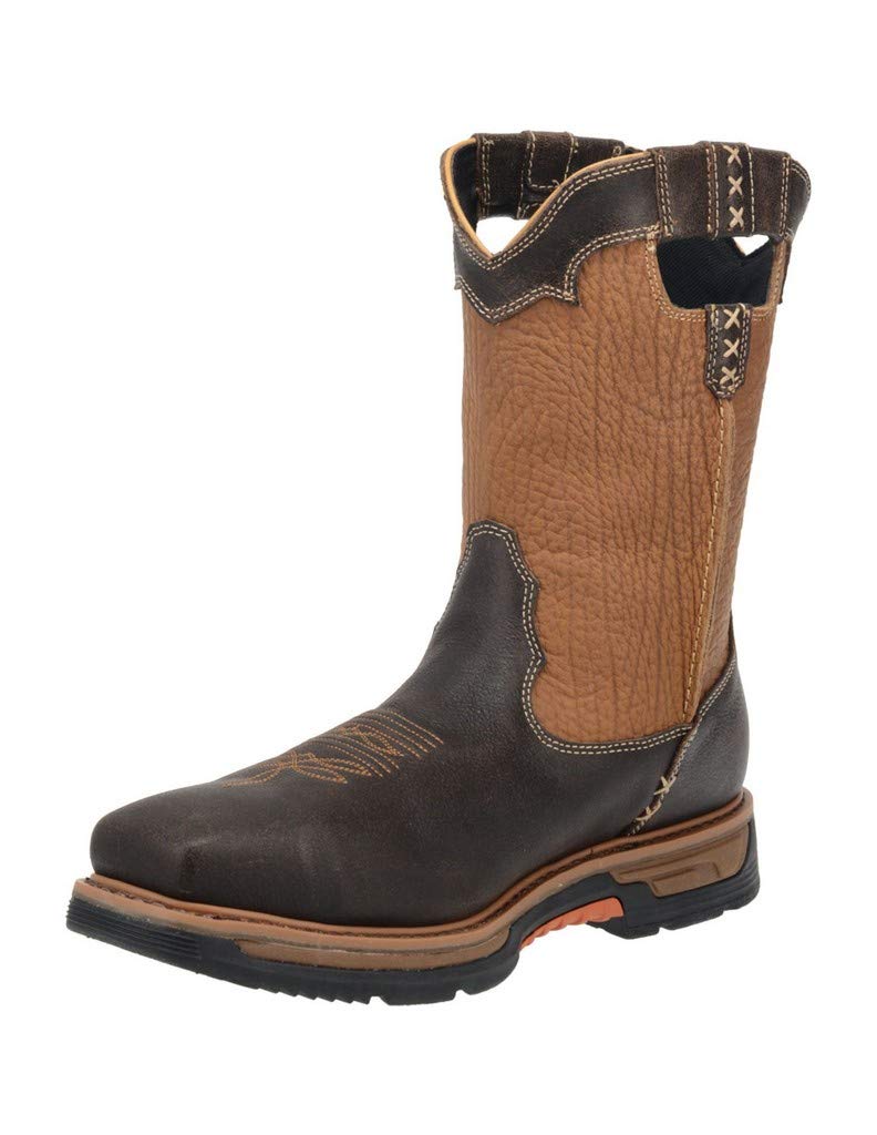 Dan Post Men's Storms Eye Waterproof Work Boots - Brown Leather Safety Shoes for Construction, Hiking & Outdoor Activities